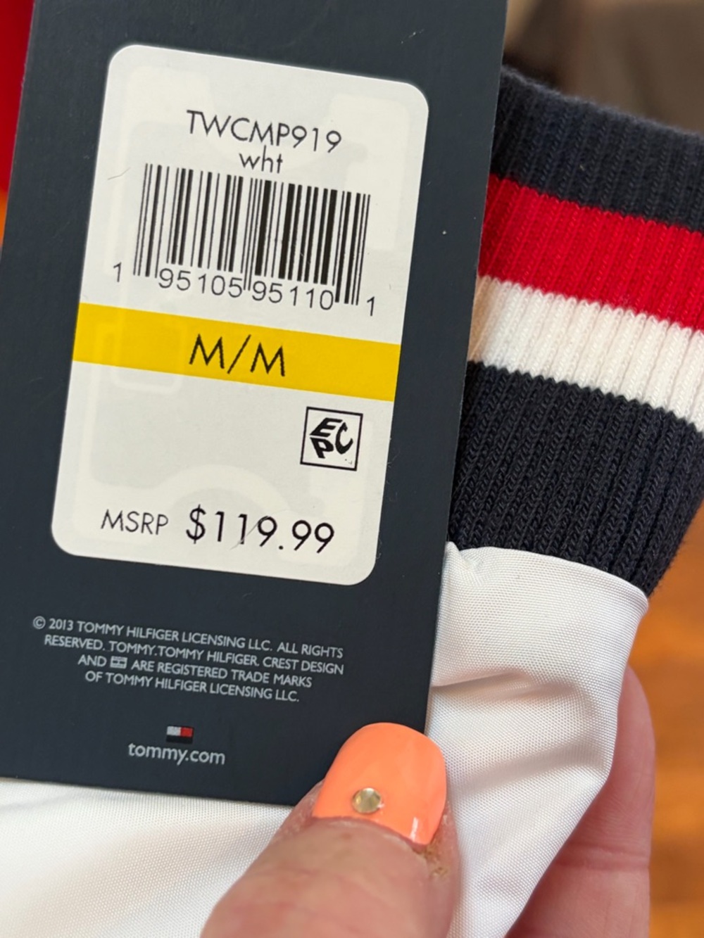 Tommy Hilfiger Reversible Jacket White Fleece & Nylon Hooded Zip Logo NWT Medium - Picture 8 of 9